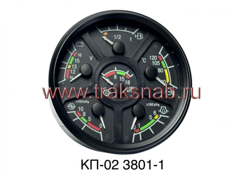 Комбинация приборов КП-02 3801-1 (6 приб.) 12В — 2